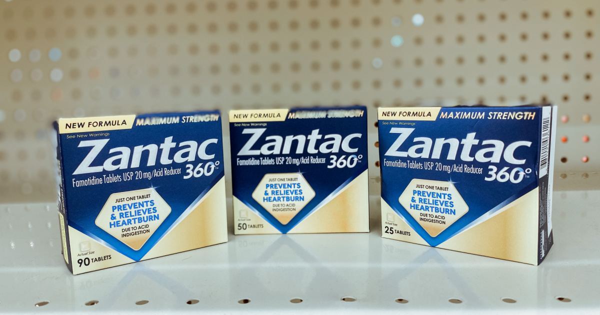 Zantac 360 Acid Reducer 25Count Only 49¢ Each After Cash Back at