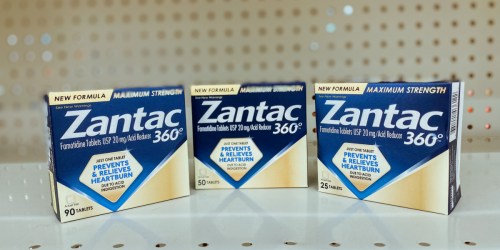 Zantac 360 Acid Reducer 25-Count Only 49¢ Each After Cash Back at Walgreens (Regularly $13)