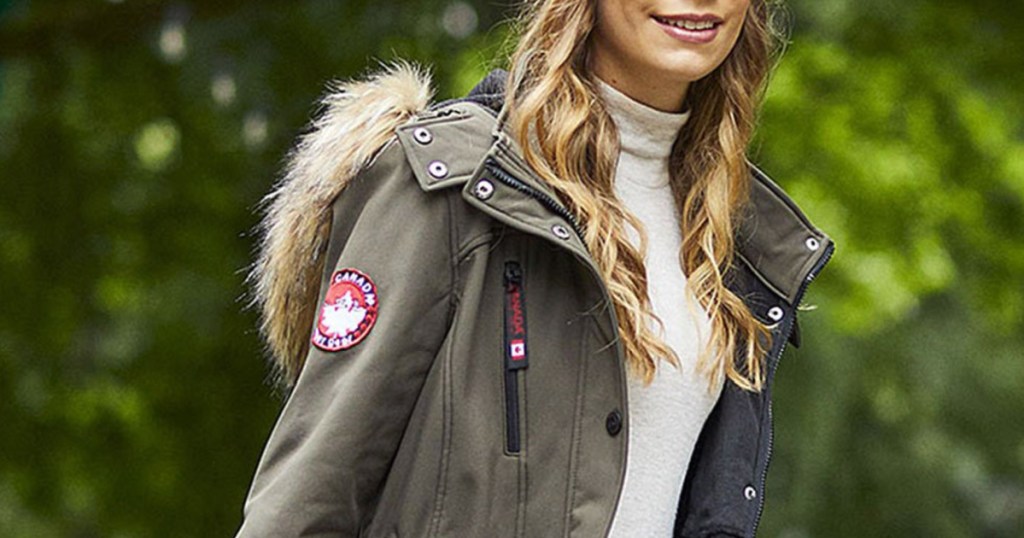 woman wearing canada weather gear anoark jacket