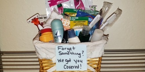 This Reader Created a Bathroom Basket Made of Free Samples for Her Guests!