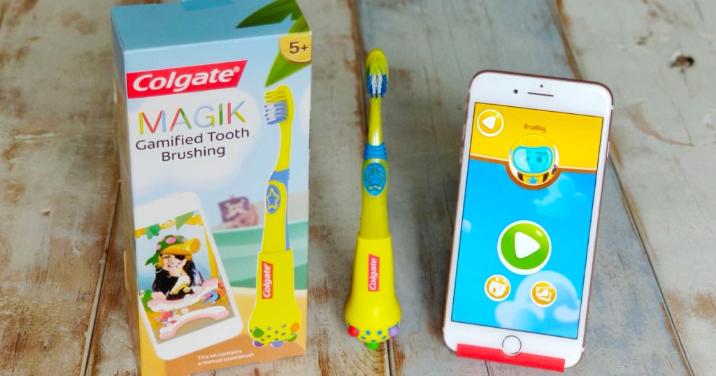 colgate magik toothbrush with app on phone