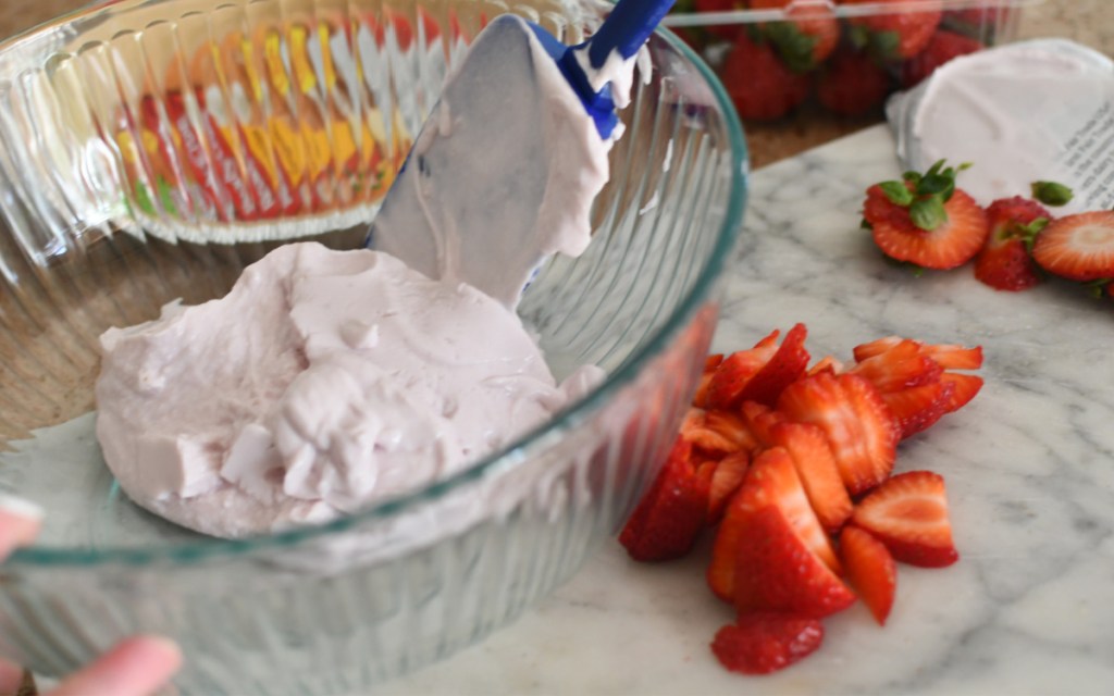 cool whip and strawberries