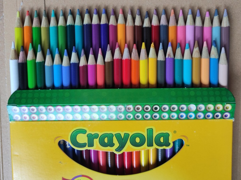 50-count pack of Crayola pencils