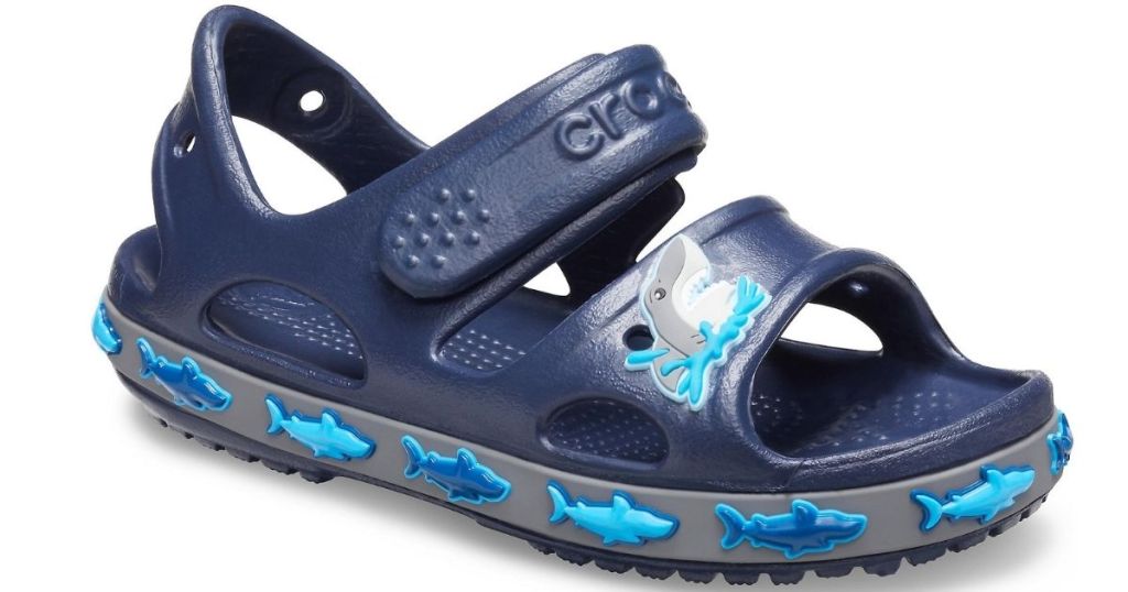 kids crocs shark sandals