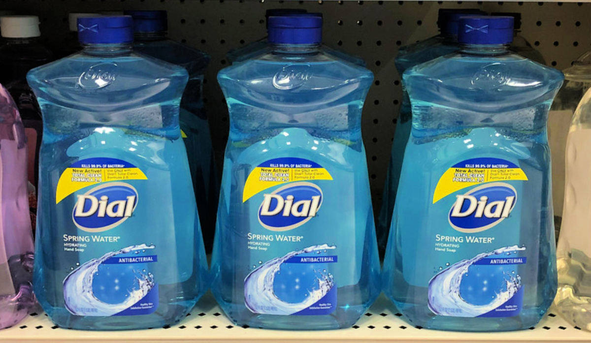 THREE Huge Dial Antibacterial Hand Soap Refills Only 14 Shipped