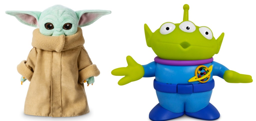 baby yoda and toy story alien talking figure