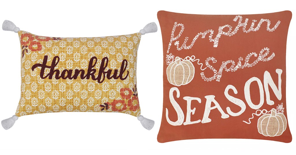 two fall pillows