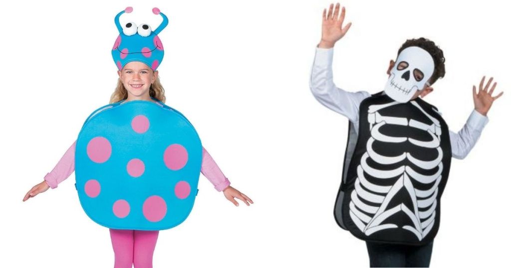 kids monsters and skeleton costumes
