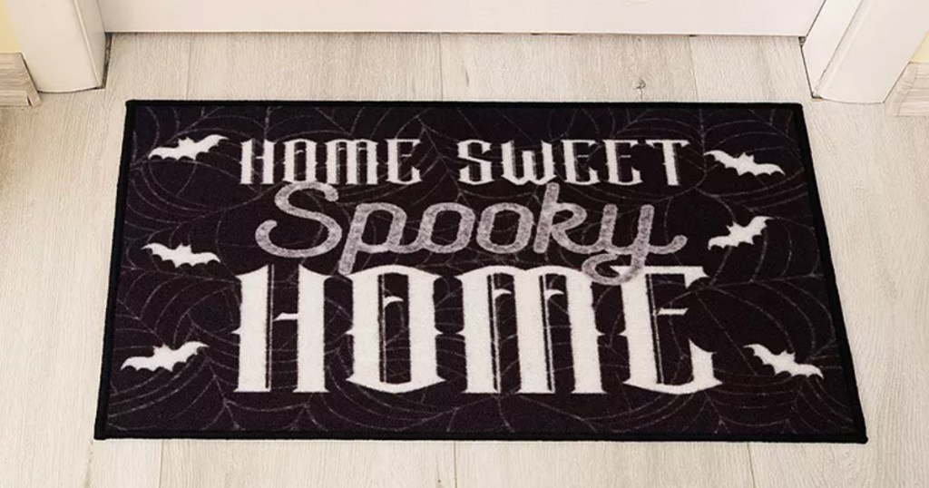 spooky home door mat