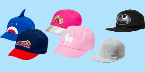 Kids Baseball Hats 2-Packs Only $4 on Walmart.com (Regularly $13) | Unicorns, Batman & More