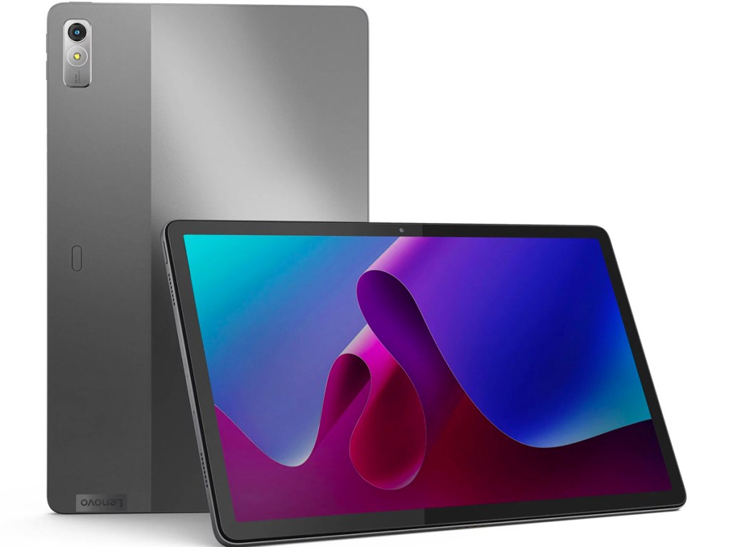 lenovo pro tablet front and back stock image