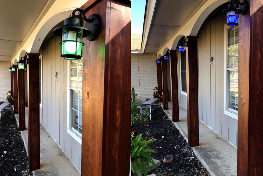linkind color changing light bulbs outside