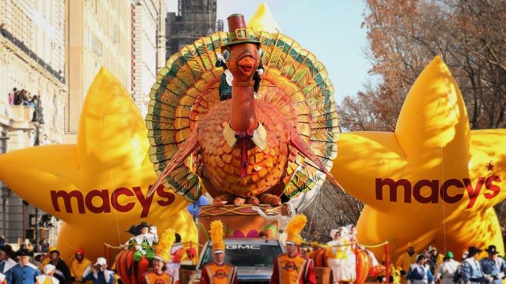 Tom Turkey float in Thanksgiving Day parade
