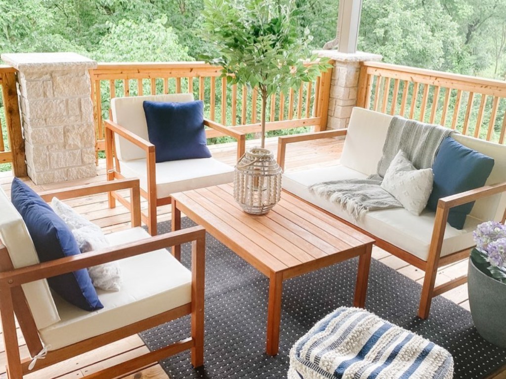 patio furniture on back deck