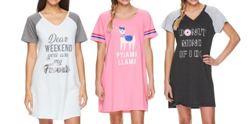 Women’s Sleep Shirts & Pajama Sets from $6.53 on Walmart.com (Regularly $13)