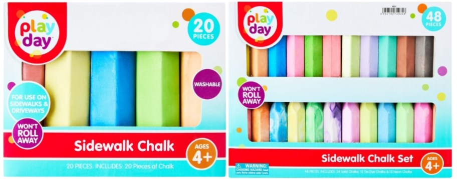 two sidewalk chalk sets