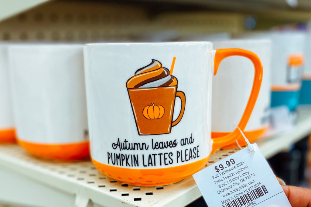 pumpkin latte coffee mug