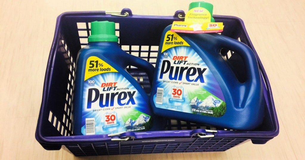 purex laundry detergent in walgreens basket