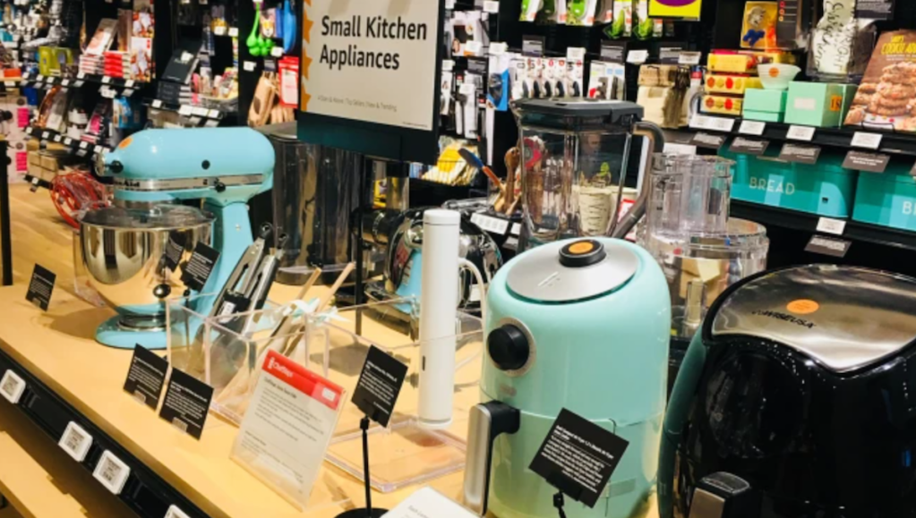 small kitchen appliances on display