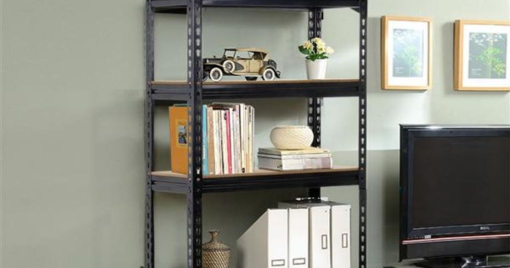 storage shelf in living room
