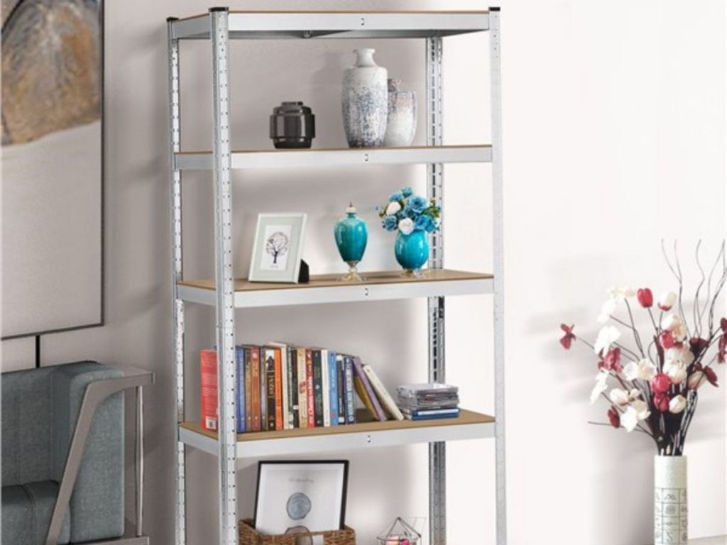 white storage shelf in home