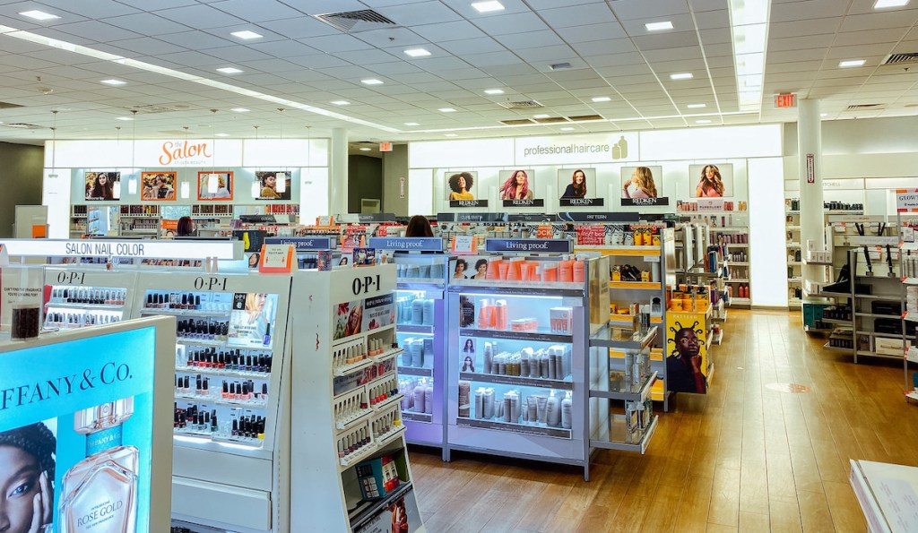 inside of beauty store for ulta hair event sale