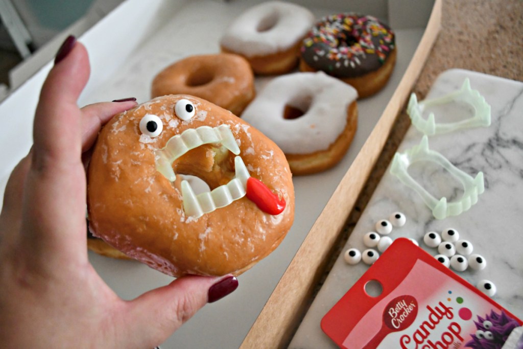 vamp donuts with edible eyes