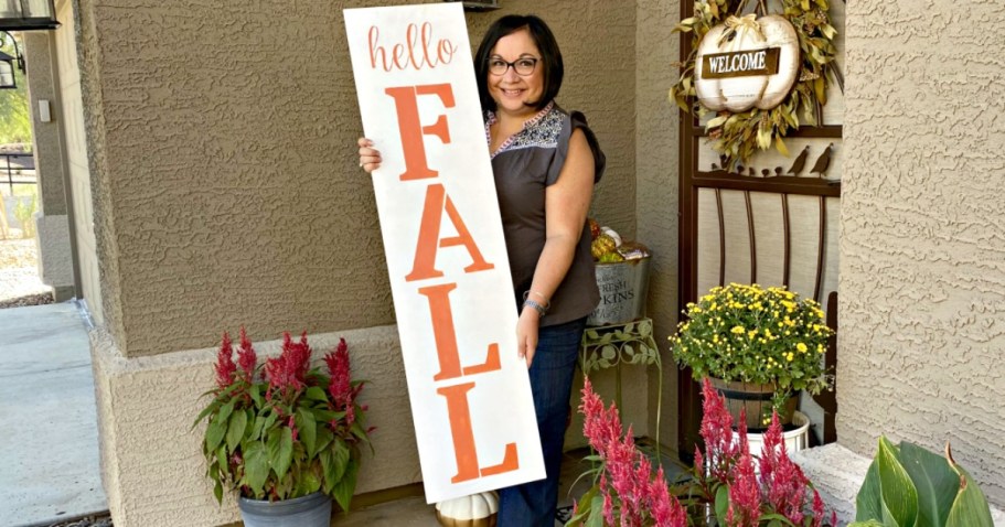 How to Make a Reversible Holiday Sign For Fall & Christmas