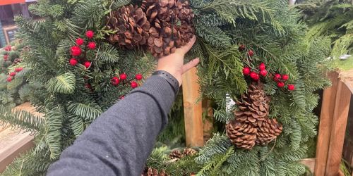 HUGE 28″ Costco Wreath ONLY $19.99 + More Holiday Greenery Finds!
