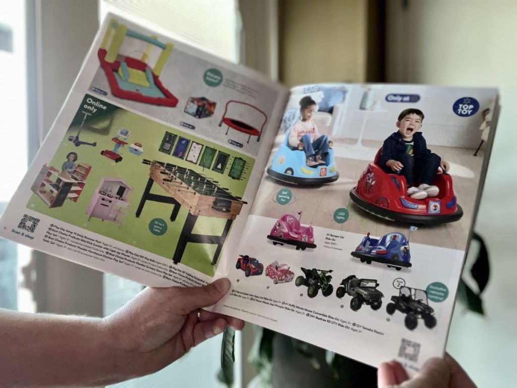 inside pages of the 2023 Walmart Holiday Toy Book