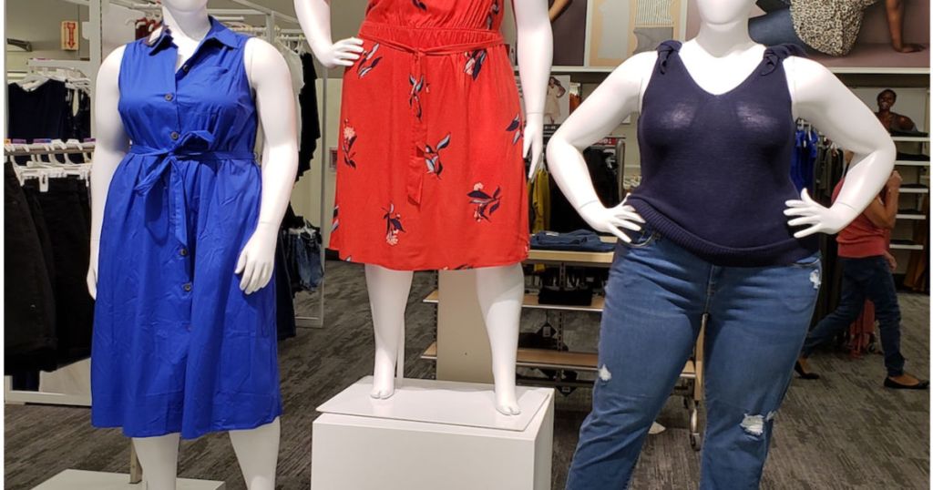 plus sized mannequin's on display