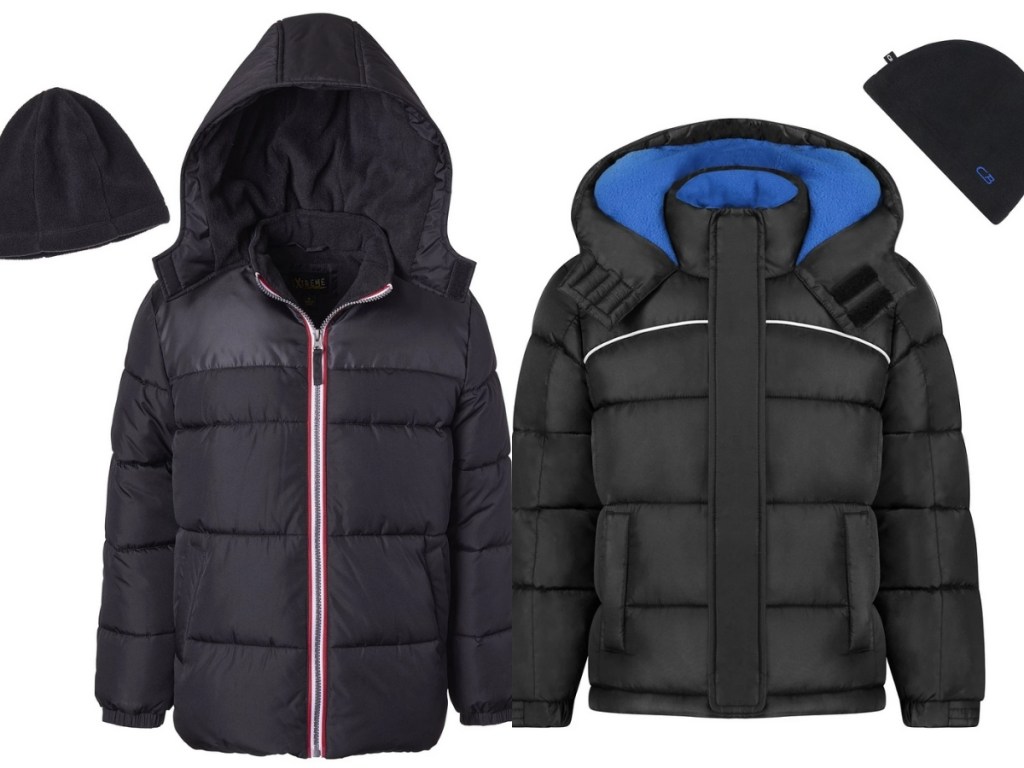 boys ixtreme puffer coat and cb sports puffer coat