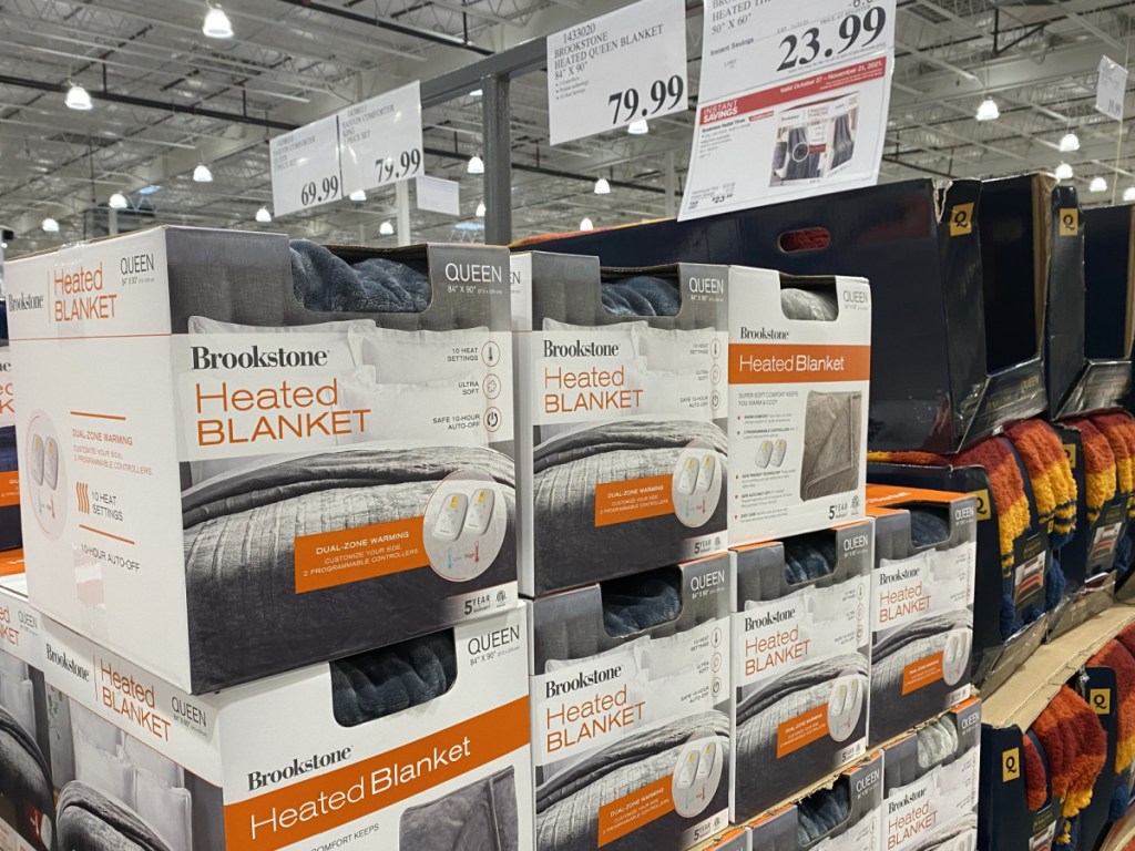 Brookstone Heated Plush Blankets from 23.99 at Costco (Regularly 35)
