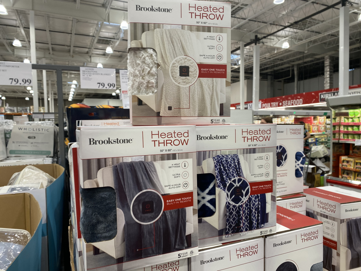 Brookstone Heated Plush Blankets from 23.99 at Costco (Regularly 35