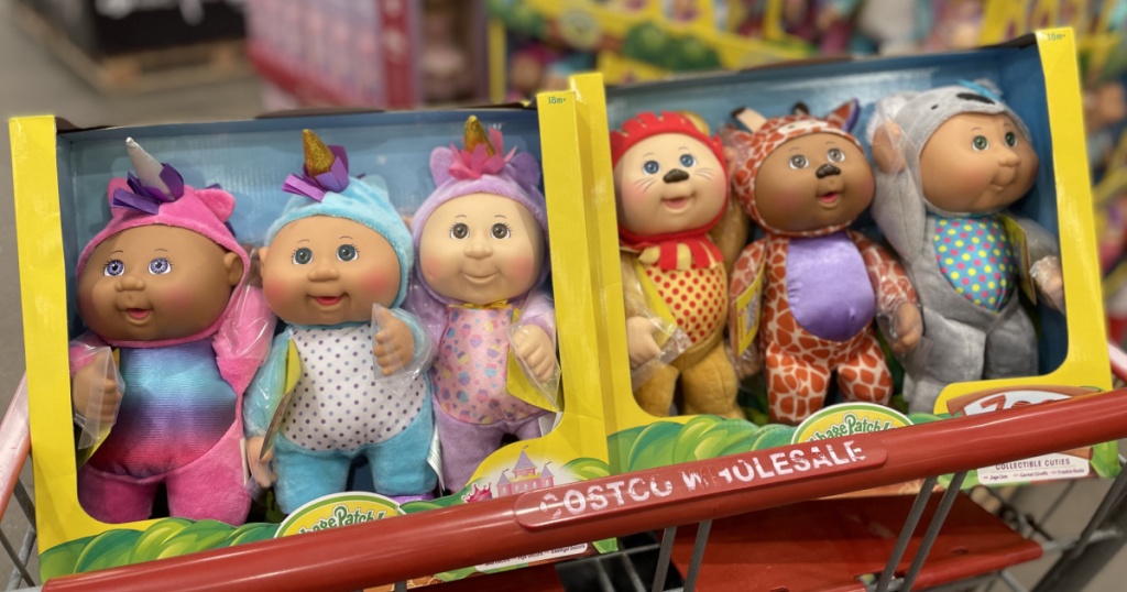 two sets of Cabbage Patch dolls in Costco cart