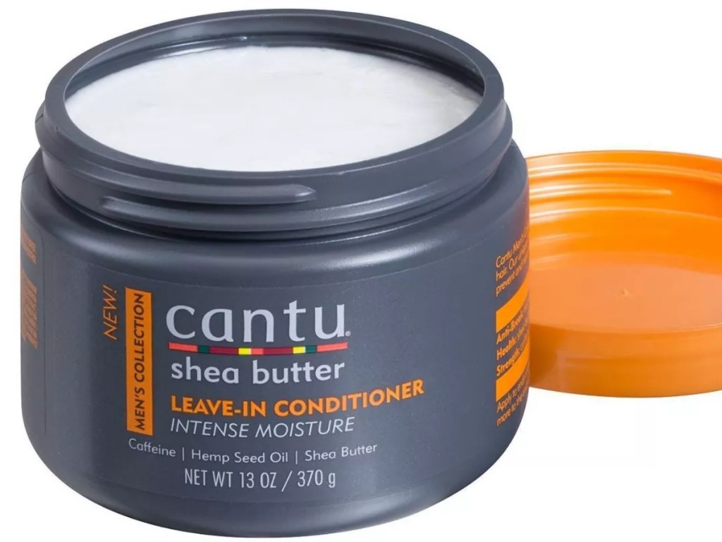 container of cantu men's leave in conditioner