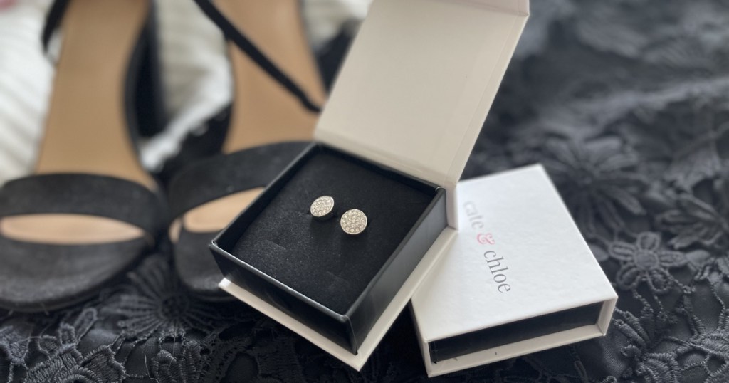 women's earrings in gift box