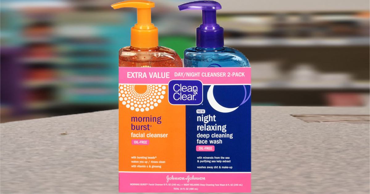 Clean & Clear Day & Night Facial Cleanser 2-Pack