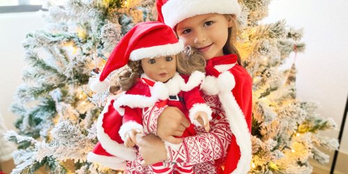Playtime by Eimmie Girl & Doll Holiday Matching Outfit Set Just $29.99 | Fits 18″ Dolls Including American Girl