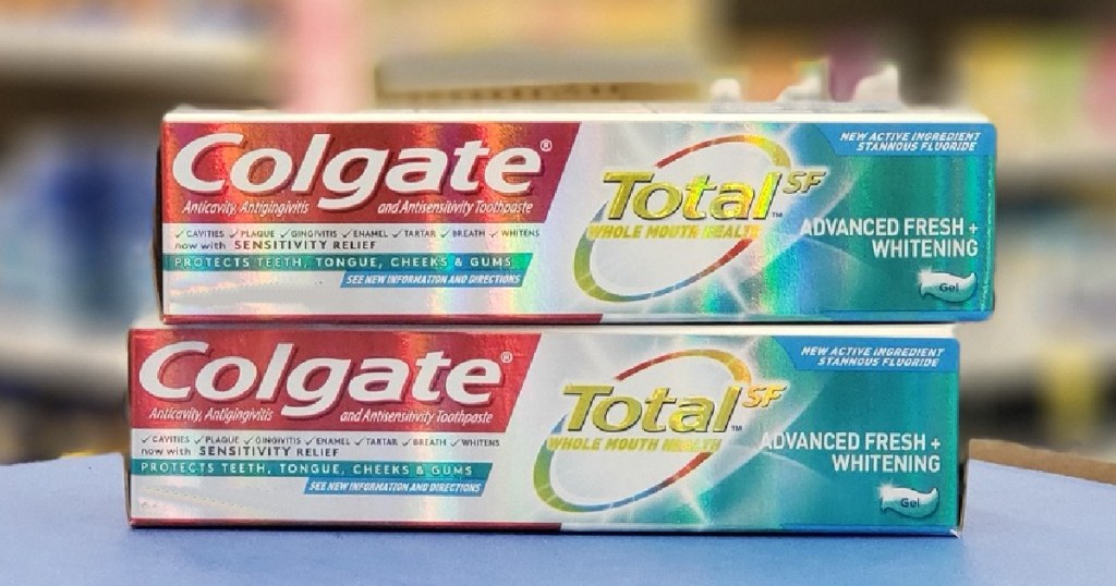2 boxes of Colgate toothpaste