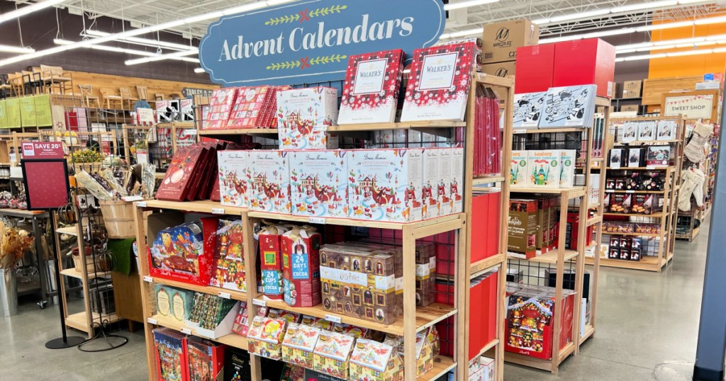 Cost Plus world market advent calendar store display