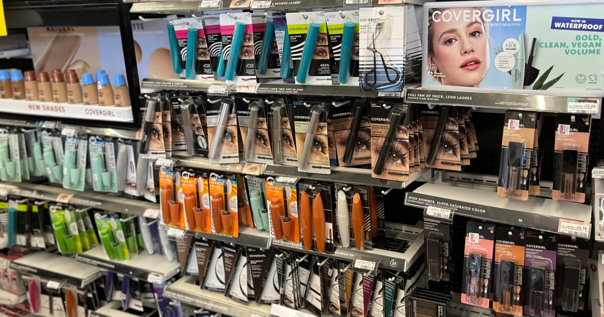makeup section in store