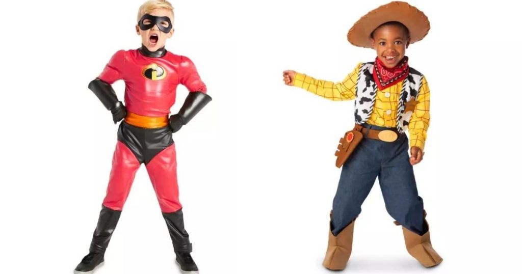 two boys in Dash and Woody Costumes