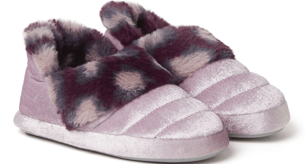 pair of purple kids slippers
