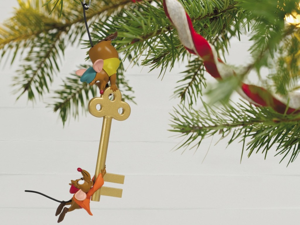 mice from Cinderella hanging on a key ornament