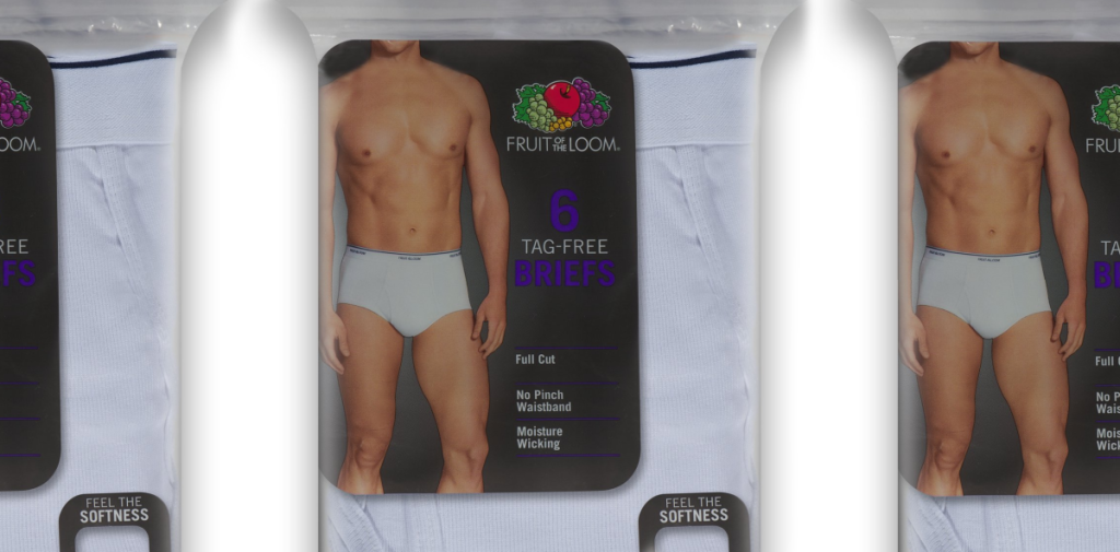 3 packages of men's white underwear