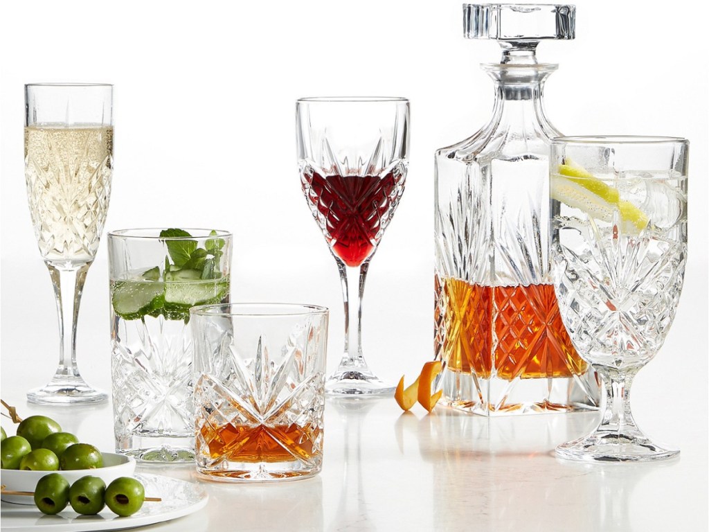 drinkware glasses and decanter