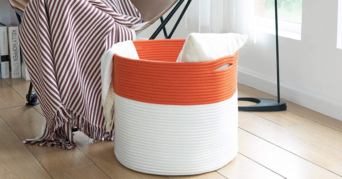 Large Cotton Rope Baskets from $19.19 on Amazon (Regularly $24)