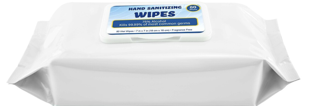 package of Hand Sanitizing Wipes