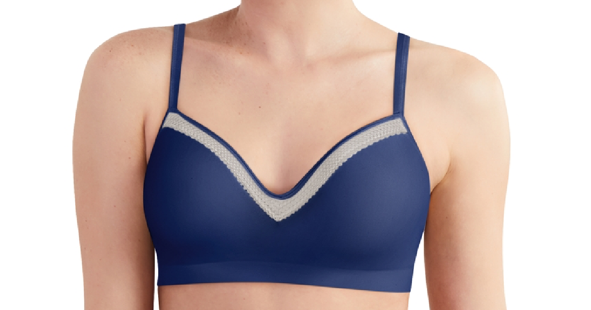 Hanes Bra Wirefree Wide SmoothTec Band ComfortFlex Fit Unlined